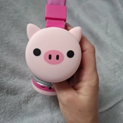 Słuchawki uszy dla dzieci świnka bezprzewodowe